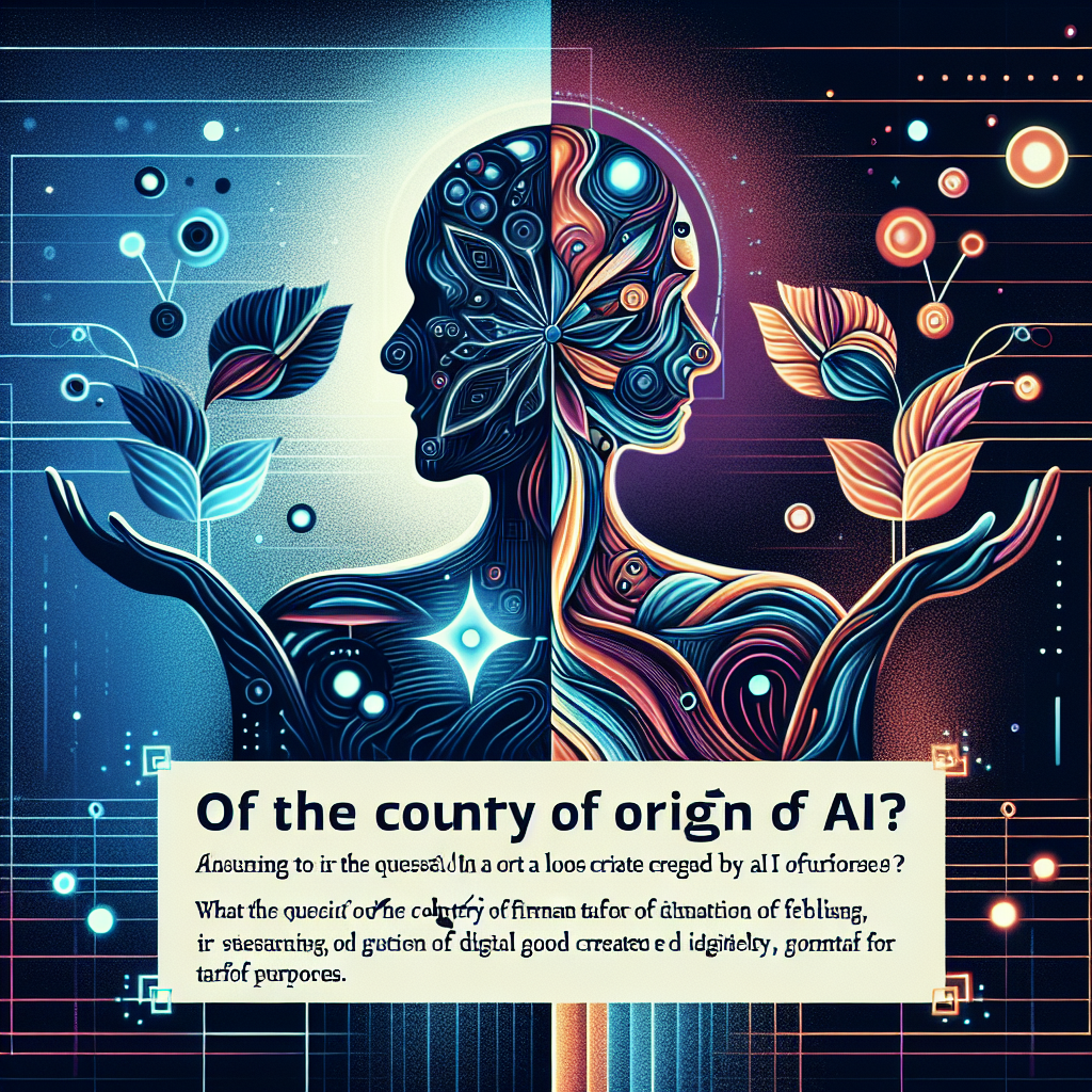 La Polémica: ¿Cuál es el país de origen, a efectos de aranceles, de un bien digital creado por una IA?